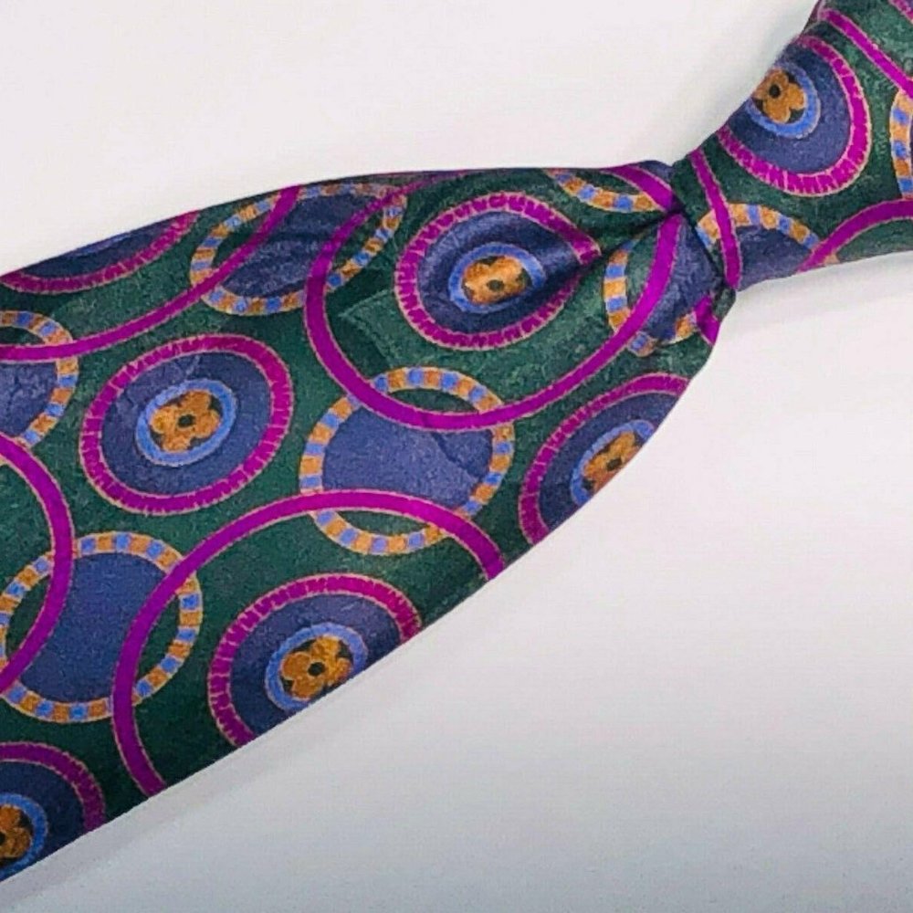 Stefano Ricci Vibrant Multicolor Geometric tie